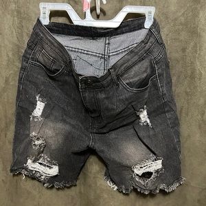 Item 124 black jean shorts